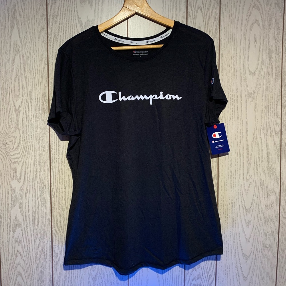 Champion authentic athletic women's Large Black tee